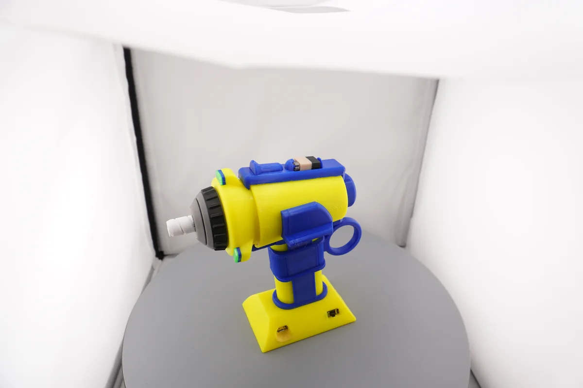 Finished Laser Drill object photographed as a completed ExE Studio project.